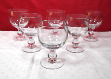 6 Very Large Vallerysthal Low Leg Crystal Water Glasses or Ice Cups