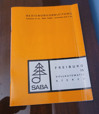 Original manual SABA Freiburg 15 fully automatic stereo tube radio