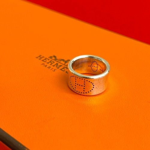 Bague poinçonnée hermes - poinçonnée,