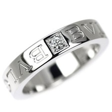 Bague diamant double logos