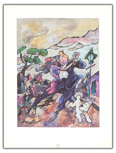 Affiche offset breccia - offset, tintin