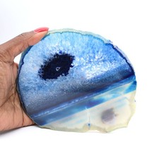 Agate bleue en tranche issue