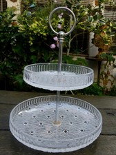 Verlys Pressed Glass Mute Servant?  Daisy Candy Display 27cm