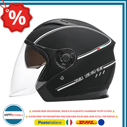 Casque jet double visière - double,