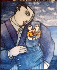 painting contemporary art alain Day ..Love in the pocket.