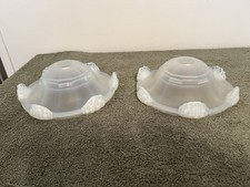 opalescent art deco lustre lamp shade 1930/40 set of 2