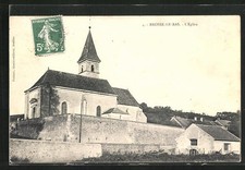 Old postcard Brosse-le-Bas, L ́Église 1909 