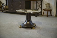 Table basse en fonte et verre