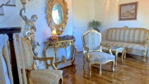 Louis french settee gold - french,