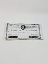 Vide Poche En Porcelaine De Limoges GDA Domaines Nationaux Assignat De 50 Livres