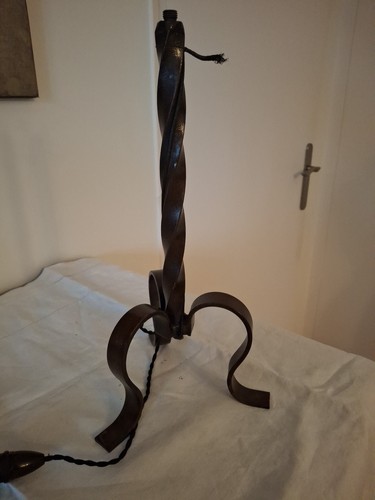 Pied lampe en fer - en,