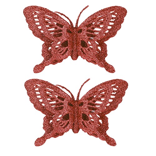 Papillon rouge décoration - papillon,