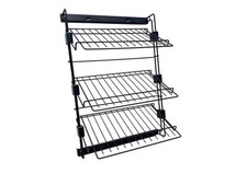 Étagère à chaussures extensible Emuca pour armoire et garde-robe droite noire...