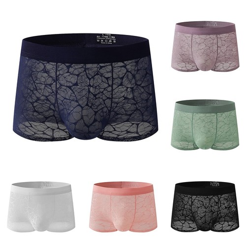 Boxer homme bordure dentelle