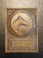 Medaille Concours Hippique  Fraisse Nancy Bronze 1947 Cheval Hippodrome