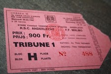 ticket )) RSC ANDERLECHT V FF