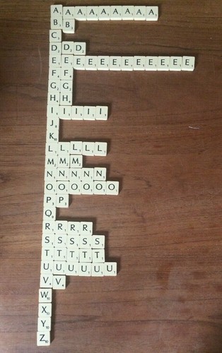 Scrabble lettre unité - à, l'unité