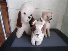 3 Ours/chiens en peluche