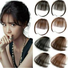 Thin Fringe Bangs 100% Remy Human Hair Extensions Clip In Hairpiece Topper