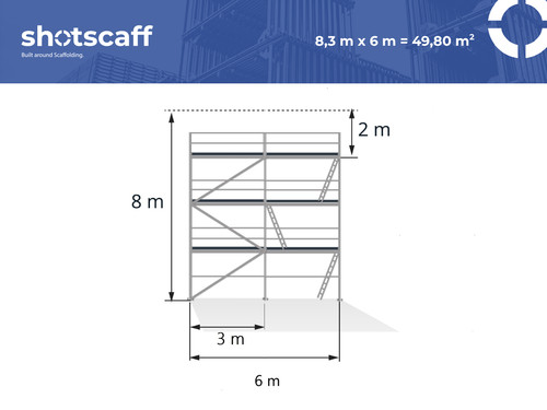 Super qualité 8x6m - 8x6m, neuf
