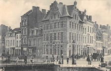 CPA BELGIQUE / BRUXELLES / LA MAISON DU CHIEN MARIN / TIMBRE AU VERSO