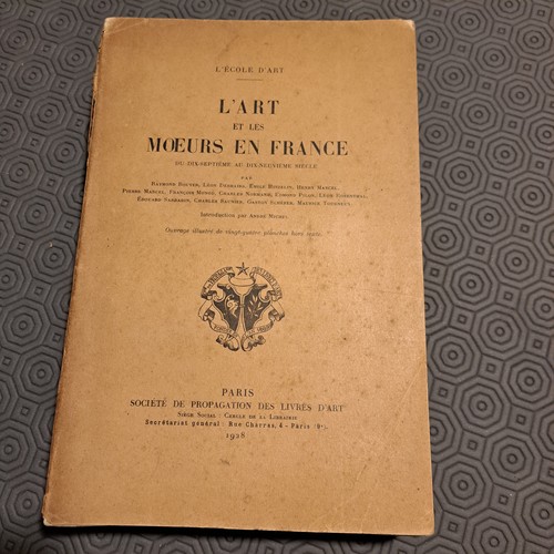 Art les moeurs - l'art, et