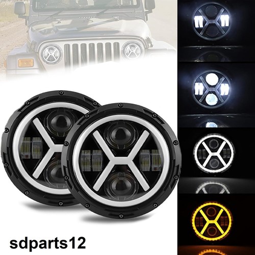 Phares avant led rond - 2, 7"