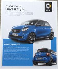 Smart ForFour Brabus Sport Package (BR 453) brochure sheet brochure from 1/2016