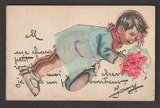 Postcard Germaine BOURET WITH CUTOUT Dim 9 x 14 cm