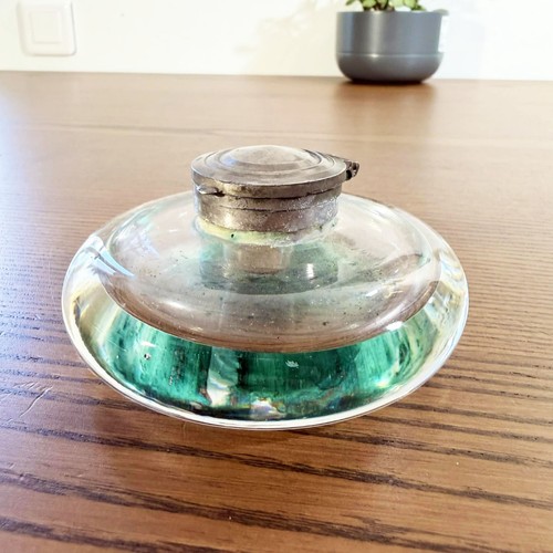 Encrier verre moulé - , 1890