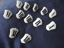 clock clock Comtoise old cartridge numbers enamelled sheet metal UHR CLOCK