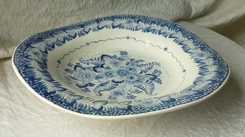 Plat faience delft blauw - en,