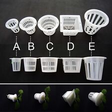 10X Clear White Mesh Pot Net Cup Basket Hydroponic Aeroponic Plant Grow Clone