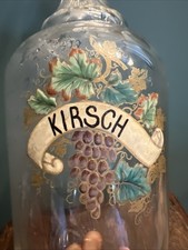 Rare Bouteille Verre Emaillé