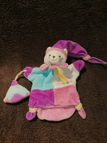 Doudou marionnette chat bleu - doudou,