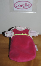 🤡Vetement COROLLE 20 Cm Combinaison Pyjama Rose Coeurs Turbulette Poupon Poupée