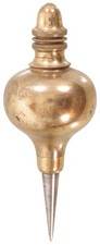 Fancy Knurled Brass Millwright's Plumb Bob - Unused Condition - mjdtoolparts