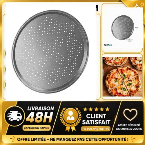 Plaque pizza perforée 32 - plaque,