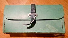Vintage 50's Cardboard Green Leather Strap Eyeglass Case