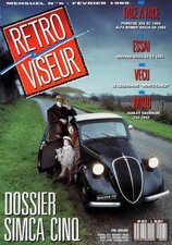 Magazine RetroViseur n°6 février 1989 Porsche Alfa Roméo Simca 5 Harley