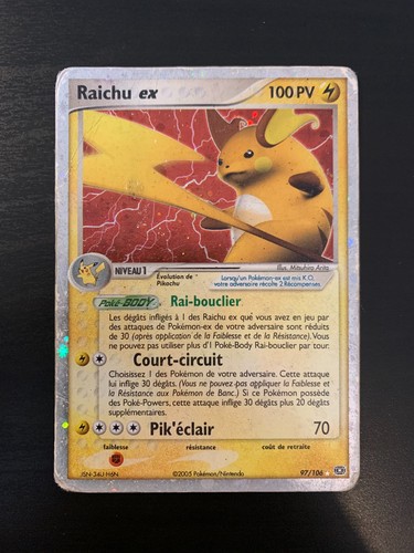 Carte pokémon raichu ex - carte,