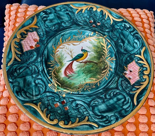 Plat ancien faïence bequet - plat,
