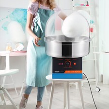 VEVOR Machine à Barbe à Papa Commerciale 1000 W avec Corps Bleu pour Fêtes