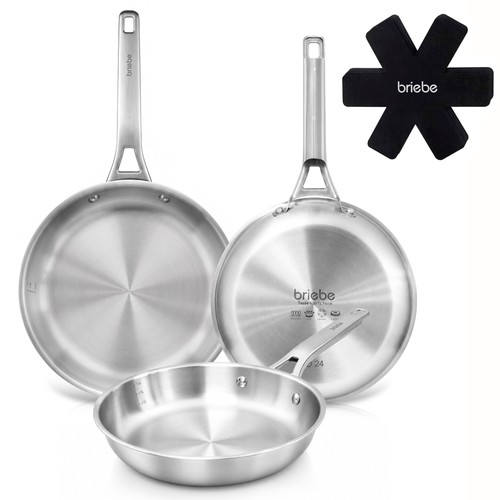 Lot poêles acier inox - lot,