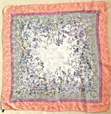 Foulard en soie vintage 90 cm x 90 cm scarf 281125