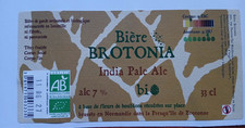 etiquette principale Biere brotonia bio   33cl FRANCE  ipa