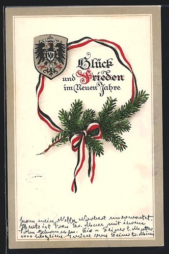 Carte postale branche sapin - de,