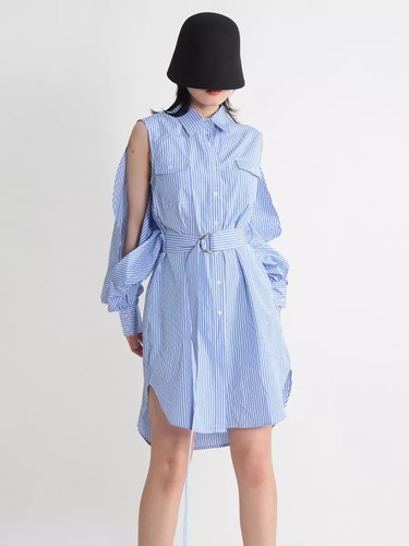 Robe femme court doux bleu - robe,
