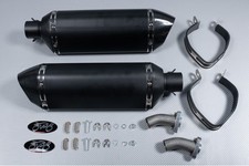 Pots / Double Sortie d'échappement / Slip-On AVDB Noir 51 mm