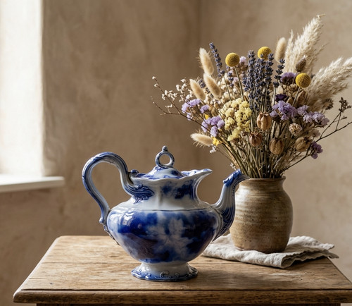 Théière antique faïence